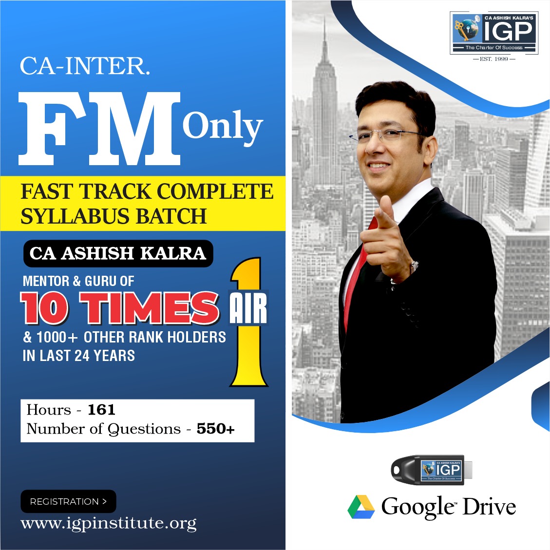 CA -INTER- Financial Management  (FM Only)